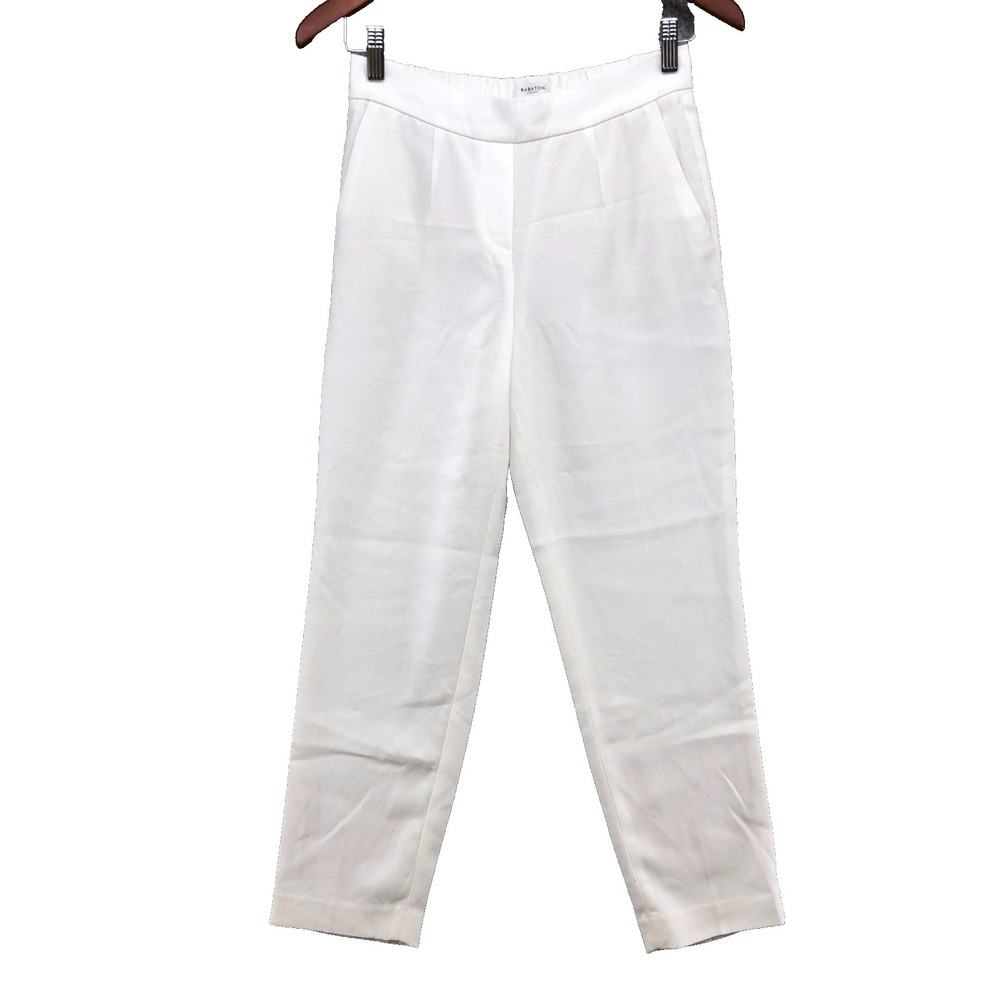 Babaton Dress‎ Pants Womens 2 White Slim Leg Mid Rise Classic Business Teacher